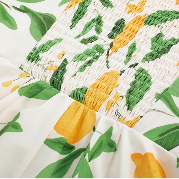 Lemon Print Sleeveless Dress - Picture 5 of 5